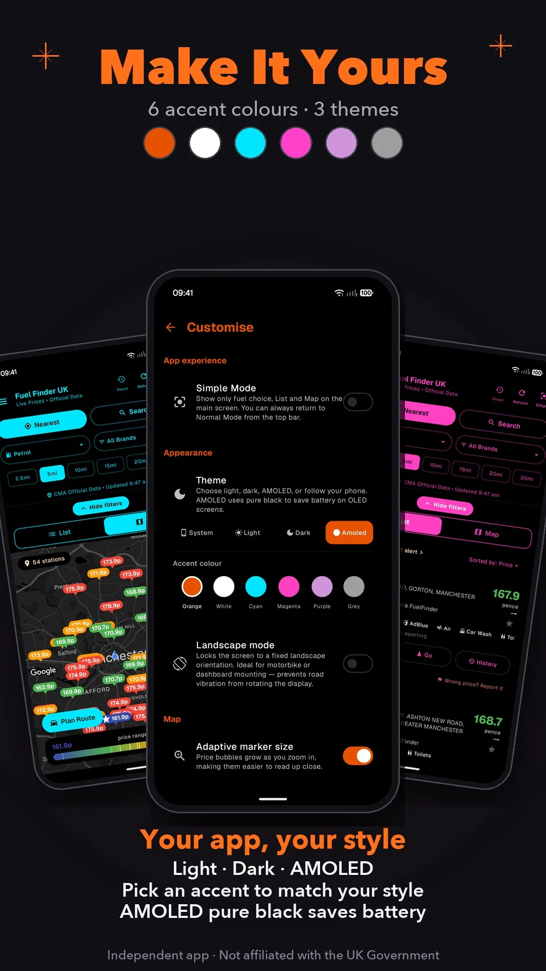 Customisation and themes